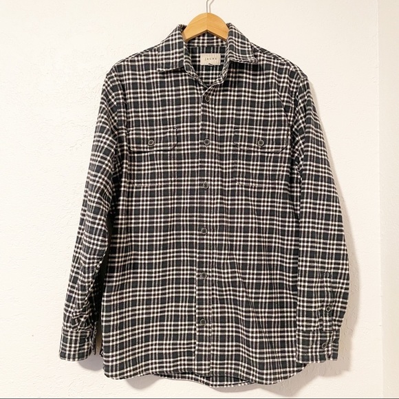 Jachs Flannel Button Shirt‎ Men’s Large Thick Heavy Long Sleeve Plaid Green​ - Picture 1 of 10